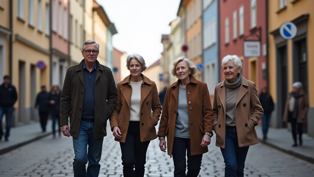 Tallinn historic Old Town street with participants walking during outdoor wellness workshop activity